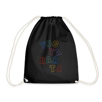 Yogyakarta Indonesia - Drawstring Bag - black - Front