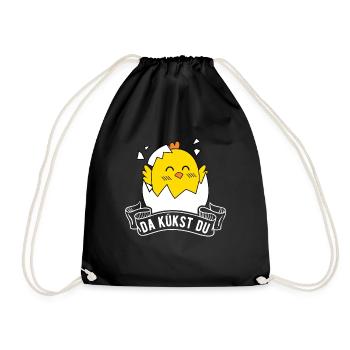 Là vous poussin Oeufs de Pâques Enfants Poulet - Sac de sport léger - noir - Devant