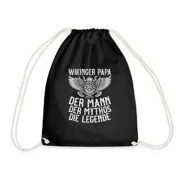 Viking Papa Fête des Pères Paternité Parent - Sac de sport léger - noir - Devant