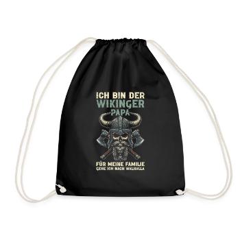 Viking Papa Fête des Pères Paternité Parent - Sac de sport léger - noir - Devant