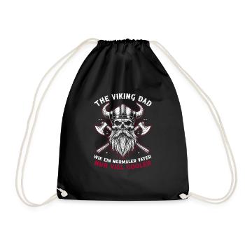 Viking Papa Fête des Pères Paternité Parent - Sac de sport léger - noir - Devant