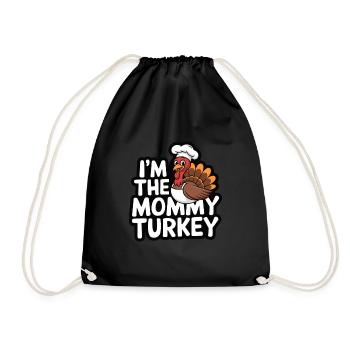 Mommy Turkey Thanksgiving - Turnbeutel - Schwarz - Vorne