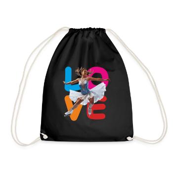 FIGURE SKATING LOVE - Drawstring Bag - black - Front