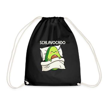 Schlavocado Avocado Sleep Lover Kawaii Avocado - Drawstring Bag - black - Front