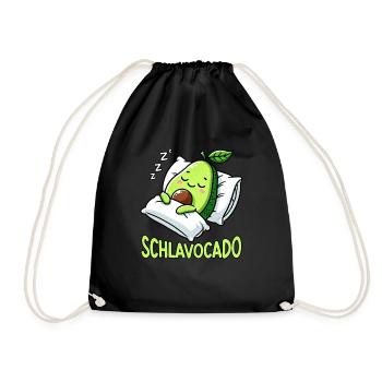 Schlavocado Avocado Sleep Lover Kawaii Avocado - Drawstring Bag - black - Front
