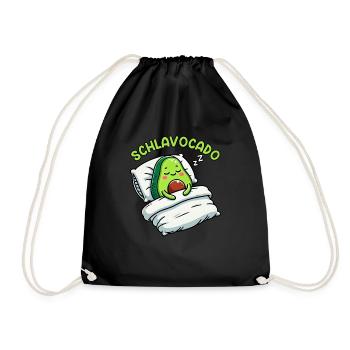Schlavocado Avocado Sleep Lover Kawaii Avocado - Drawstring Bag - black - Front