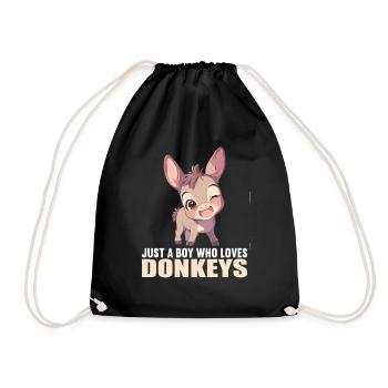 Donkey Esel - Turnbeutel - Schwarz - Vorne