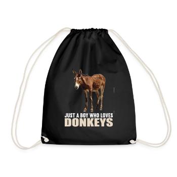 Donkey Esel - Turnbeutel - Schwarz - Vorne