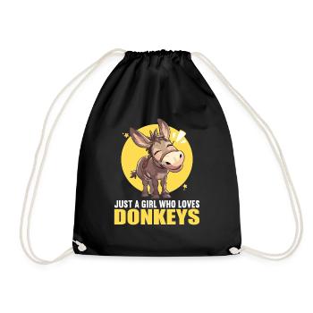 Donkey Esel - Turnbeutel - Schwarz - Vorne