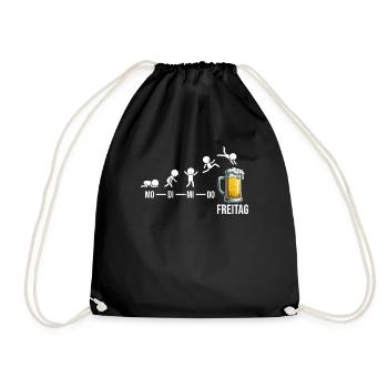 Friday Weekend Beer Lovers Sarcastic - Drawstring Bag - black - Front