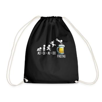 Friday Weekend Beer Lovers Sarcastic - Drawstring Bag - black - Front