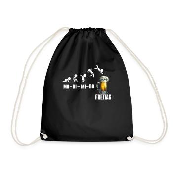 Friday Weekend Beer Lovers Sarcastic - Drawstring Bag - black - Front