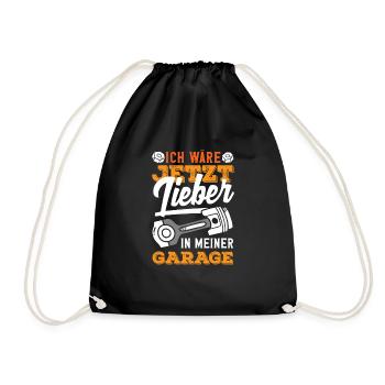Je préfère être dans mon garage en ce moment - Sac de sport léger - noir - Devant
