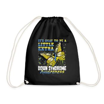 Down Syndrom Bewusstsein: It's Okay To Be A Little - Turnbeutel - Schwarz - Vorne