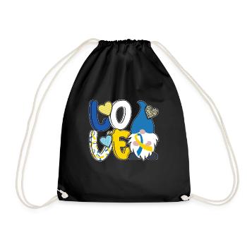 L’amour pour le soutien du syndrome de Down - Sac de sport léger - noir - Devant