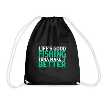 Fishing Makes Better - Drawstring Bag - black - Front