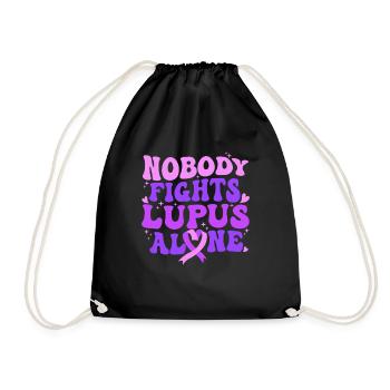 I Wear Purple For Lupus Awareness Month 2025 - Turnbeutel - Schwarz - Vorne