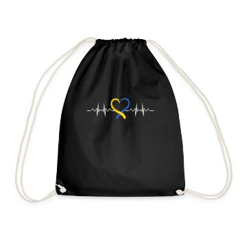 Down Syndrome Heartbeat Love Band - Sac de sport léger - noir - Devant