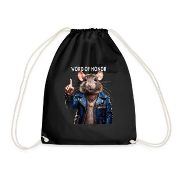 RAT'S WORD OF HONOR - Drawstring Bag - black - Front