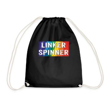 LINKER SPINNER - Turnbeutel - Schwarz - Vorne