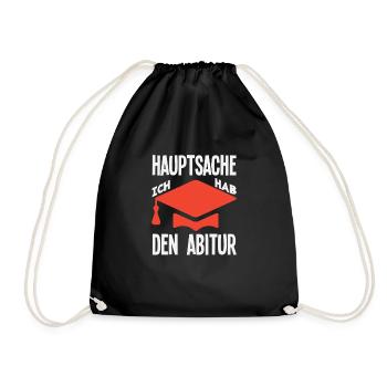 Hauptsache Ich Hab Den Abitur - Turnbeutel - Schwarz - Vorne
