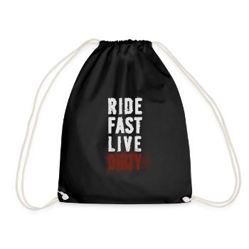 ROULEZ VITE, VIVEZ SALE – VTT - Motocross - Sac de sport léger - noir - Devant