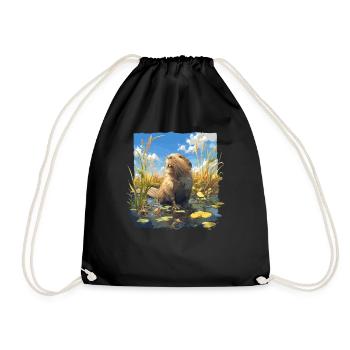 Rat musqué - Sac de sport léger - noir - Devant