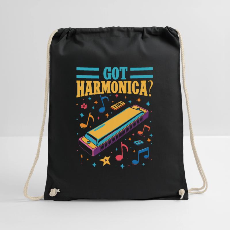 Funny Harmonica Player Got Harmonica Turnbeutel