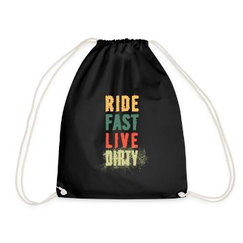 ROULEZ VITE, VIVEZ SALE – VTT - MOTOCROSS - Sac de sport léger - noir - Devant