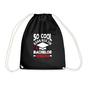 Only a bachelor's degree can look so cool - Drawstring Bag - black - Front