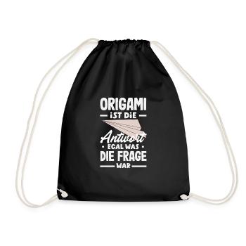 L’origami est la réponse, quelle que soit la question - Sac de sport léger - noir - Devant