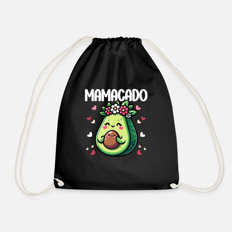 Mamacado Avocado Liebhaberin Muttertag - Turnbeutel - Schwarz