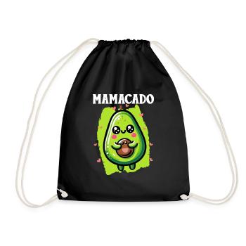 Mamacado Avocado Liebhaberin Muttertag - Turnbeutel - Schwarz - Vorne