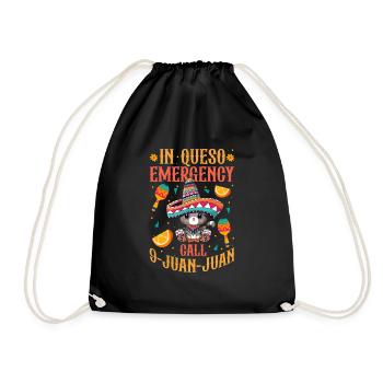 in queso emergency Design for a paramedic - Drawstring Bag - black - Front