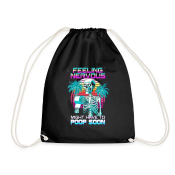 SCI, squelette, caca, humour, intestin irritable, syndrome - Sac de sport léger - noir - Devant