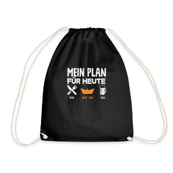 Origami My plan for today Creative - Drawstring Bag - black - Front