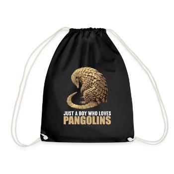 Schuppentiere Pangolin Schuppentier - Turnbeutel - Schwarz - Vorne