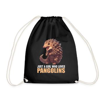Schuppentiere Pangolin Schuppentier - Turnbeutel - Schwarz - Vorne