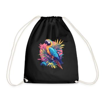 Parrot Parrot Parrot - Drawstring Bag - black - Front