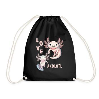 AMOUR AXOLOTL.png - Sac de sport léger - noir - Devant