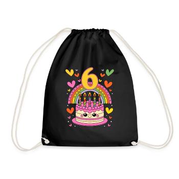 Children's birthday 6.png - Drawstring Bag - black - Front