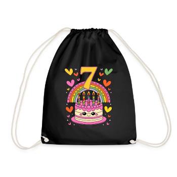Children's birthday 7.png - Drawstring Bag - black - Front