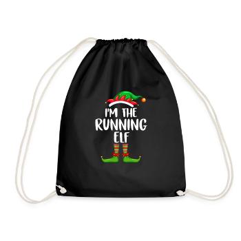 I'm The Running Elf Shirt Matching Family - Drawstring Bag - black - Front