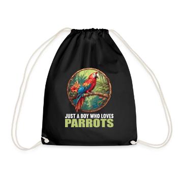 Parrot Parrot Parrot - Drawstring Bag - black - Front