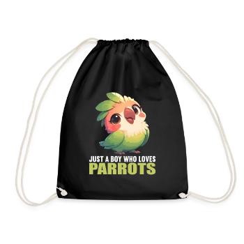Parrot Parrot Parrot - Drawstring Bag - black - Front