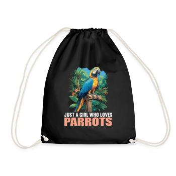 Parrot Parrot Parrot - Drawstring Bag - black - Front