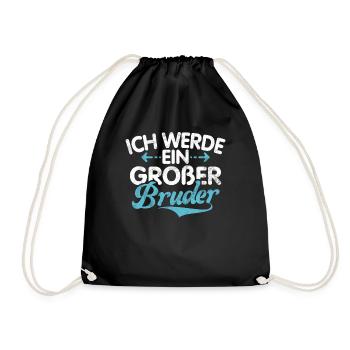 Big Brother Baby Lover Older Sibling - Drawstring Bag - black - Front