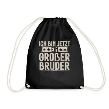 Big Brother Baby Lover Older Sibling - Drawstring Bag - black - Front