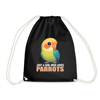 Parrot Parrot Parrot - Drawstring Bag - black - Front