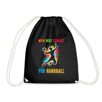 Handball Liebhaber Handball Sport Spieler - Turnbeutel - Schwarz - Vorne